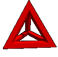 An animated gif of a tetrahedron